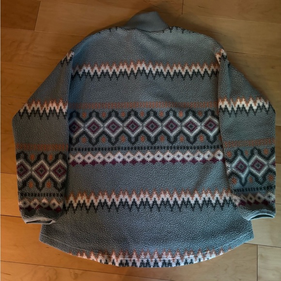 Fleece western Aztec pattern Half-Zip Sweater size XL - Picture 2 of 5